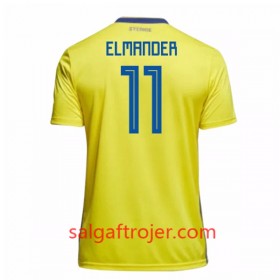 Sverige Fodboldtrøjer Elmander 11 Hjemmebanesæt VM 2018